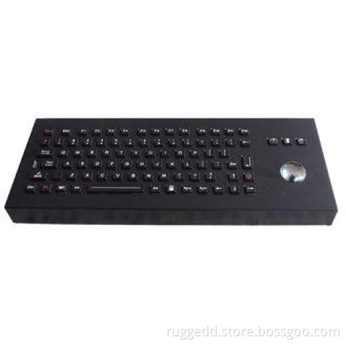 Salt fog proof black backlit stand alone ruggedized keyboar